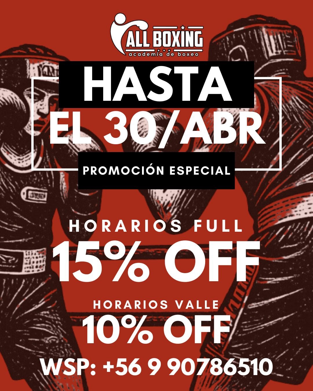 Descuento especial 15% abril 2026